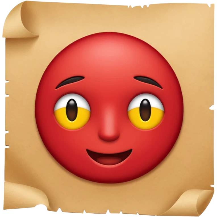 Pasta vermelha com papel emoji