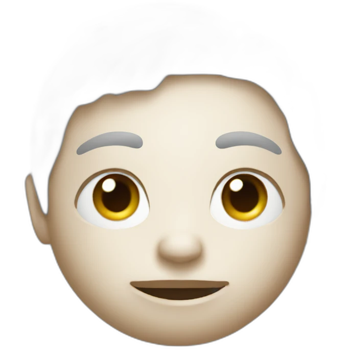 Artificial personality round shape emoji