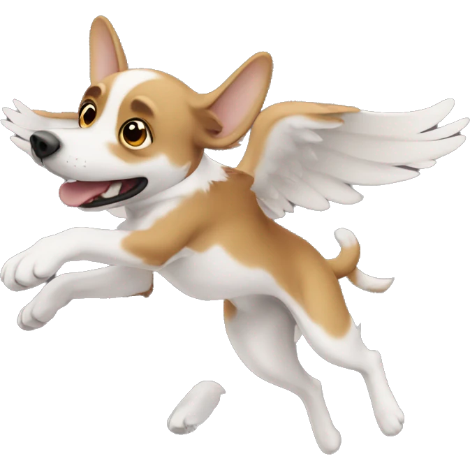 flying dog emoji