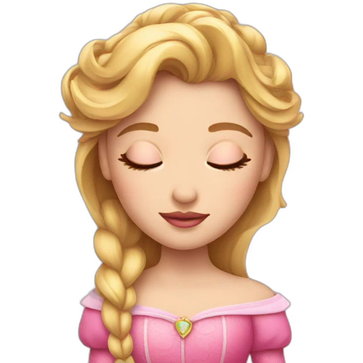 Sleeping beauty pink emoji