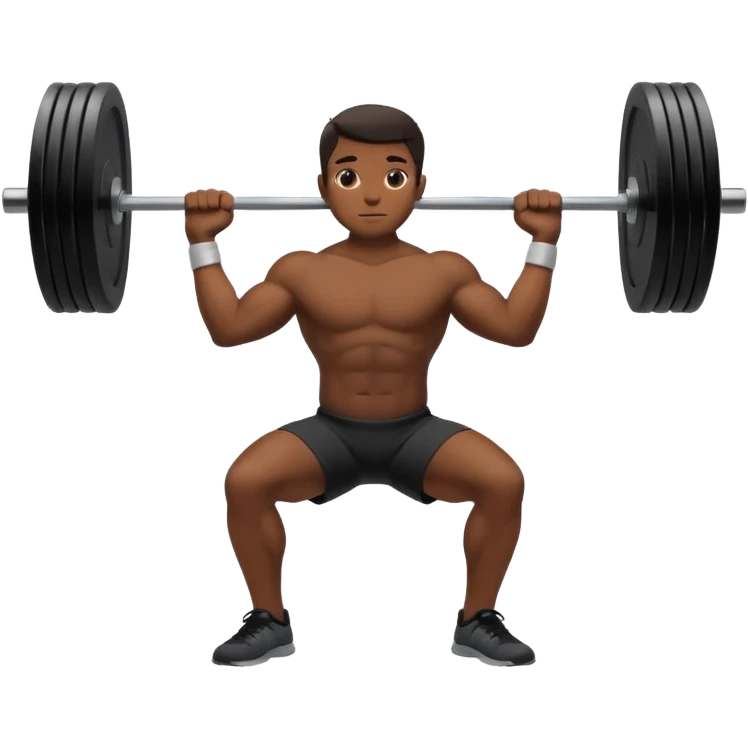 silhouette lifting a light barbell emoji