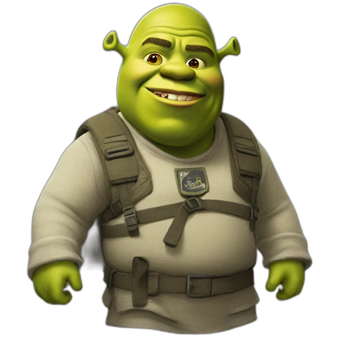 Shrek with Stone Island patch emoji