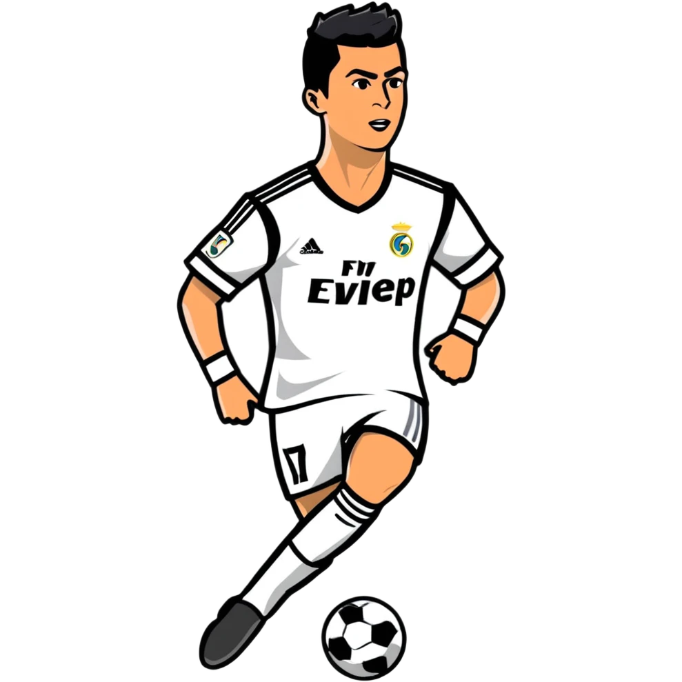 Cristiano Ronaldo, famous soccer player emoji