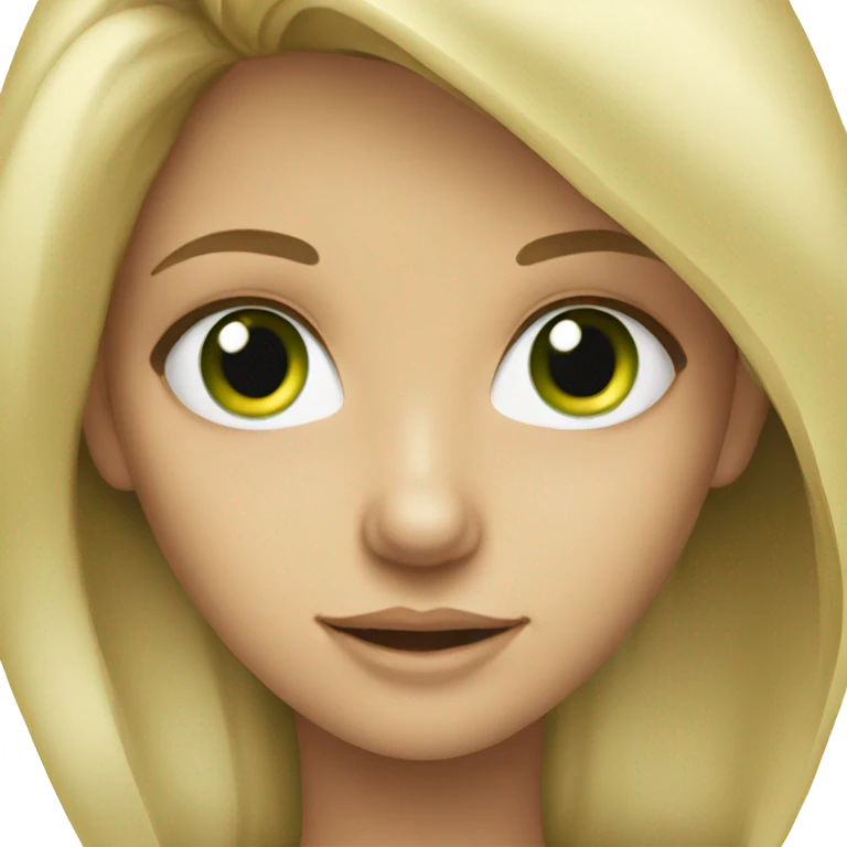 Blonde girl with green eyes emoji