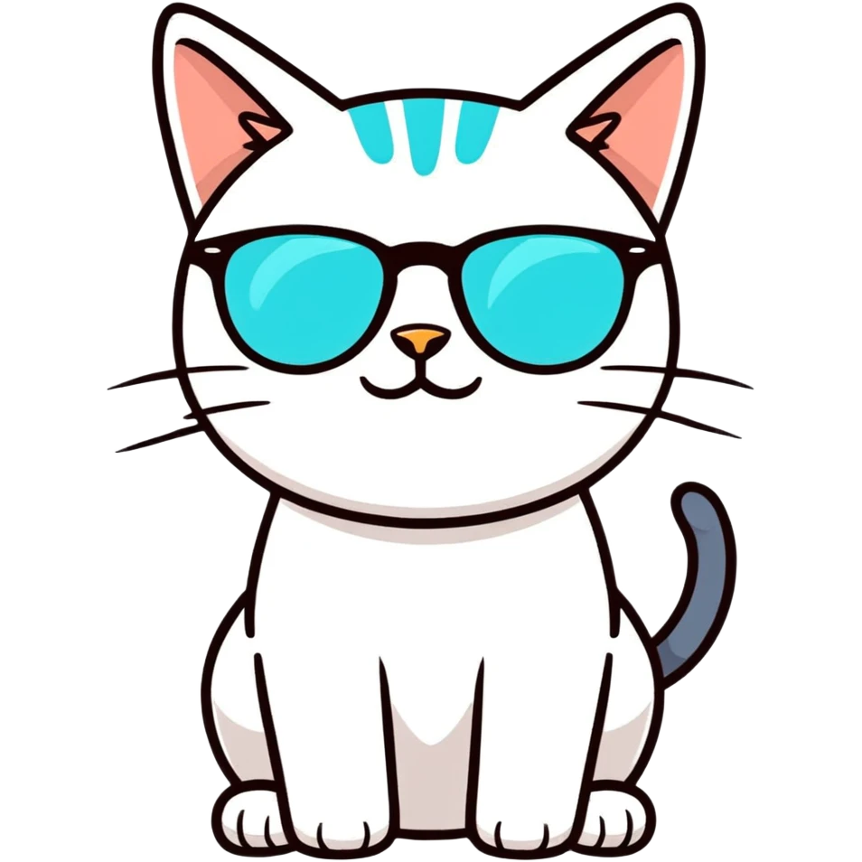 Cat with sunglasses emoji
