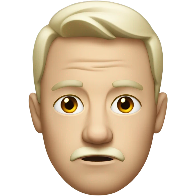 white person with an annoyed look emoji