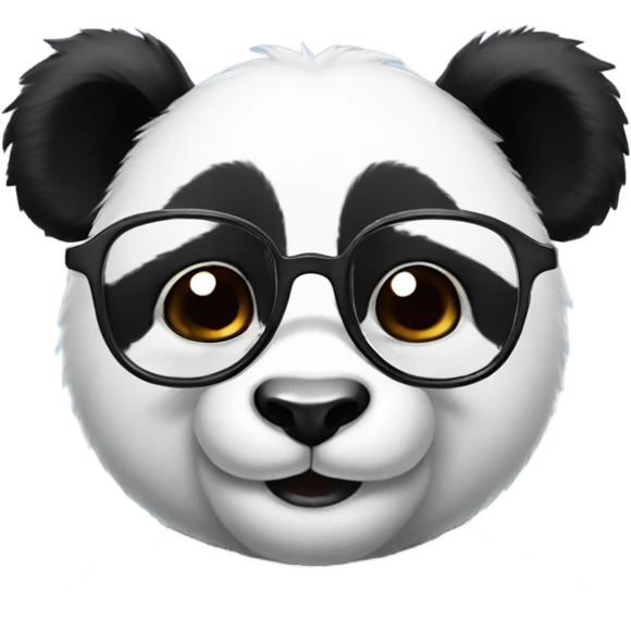 Panda wearing glasses emoji