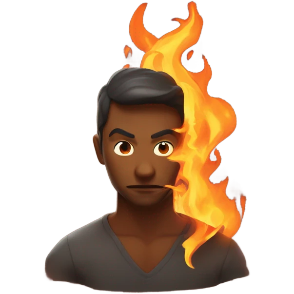 Man on fire emoji