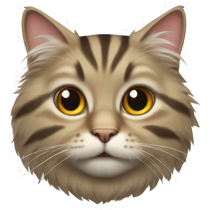 Fluffy tabby cat emoji