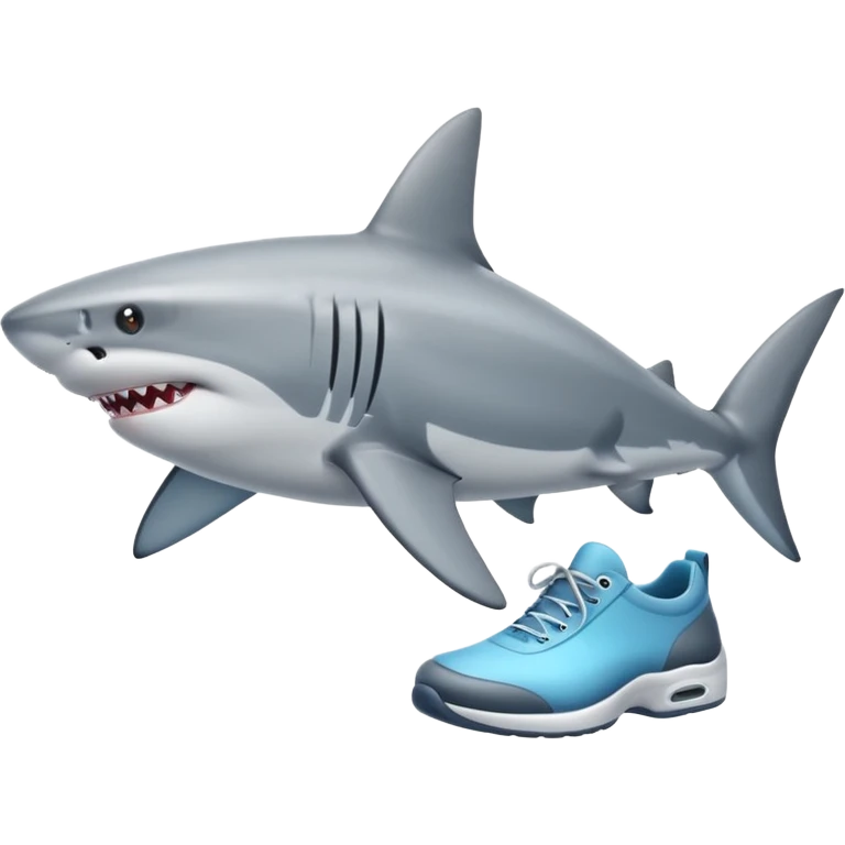 tiburón con zapatos emoji