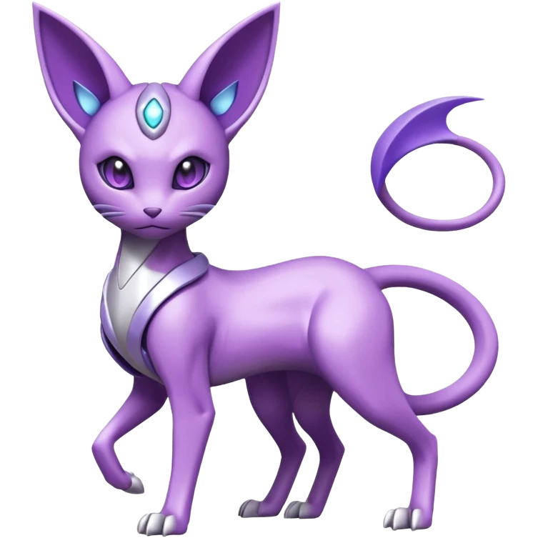 Mechanical Miraidon-Espeon-Mewtwo-Fakémon-hybrid-creature (full body)  emoji