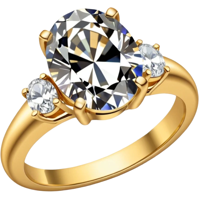 Oval engagement ring emoji