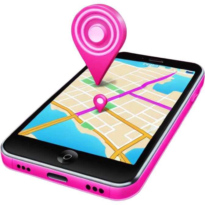 pink gps map lines emoji