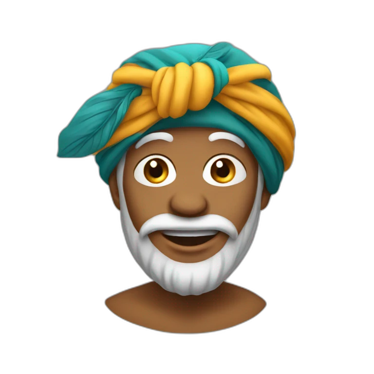 singe avec un turban sur la tête emoji