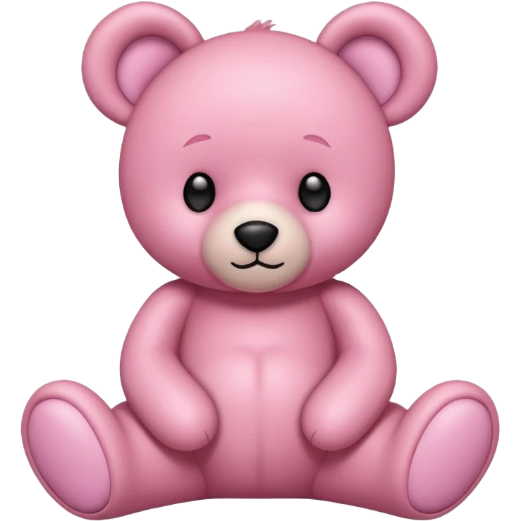 pink teddy bear with perked ears emoji