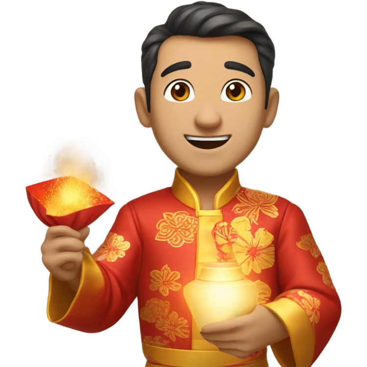 Italian man celebrating Chinese new year  emoji