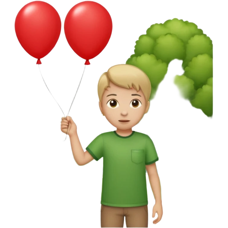 Child + balloon, Park Visitor, with park. emoji