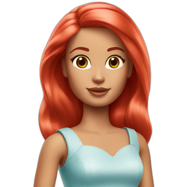 Red hair barbie emoji