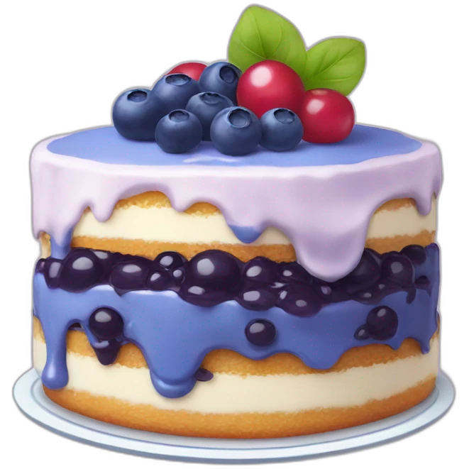 A blueberry cake emoji