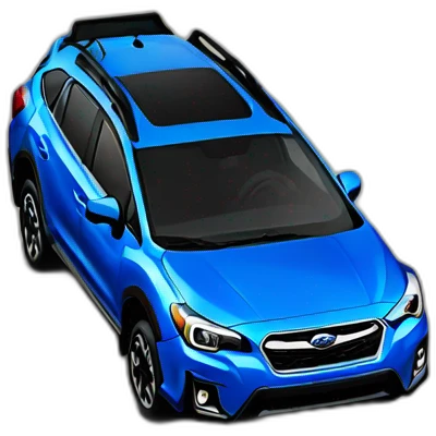2018 blue Subaru crosstrek side emoji