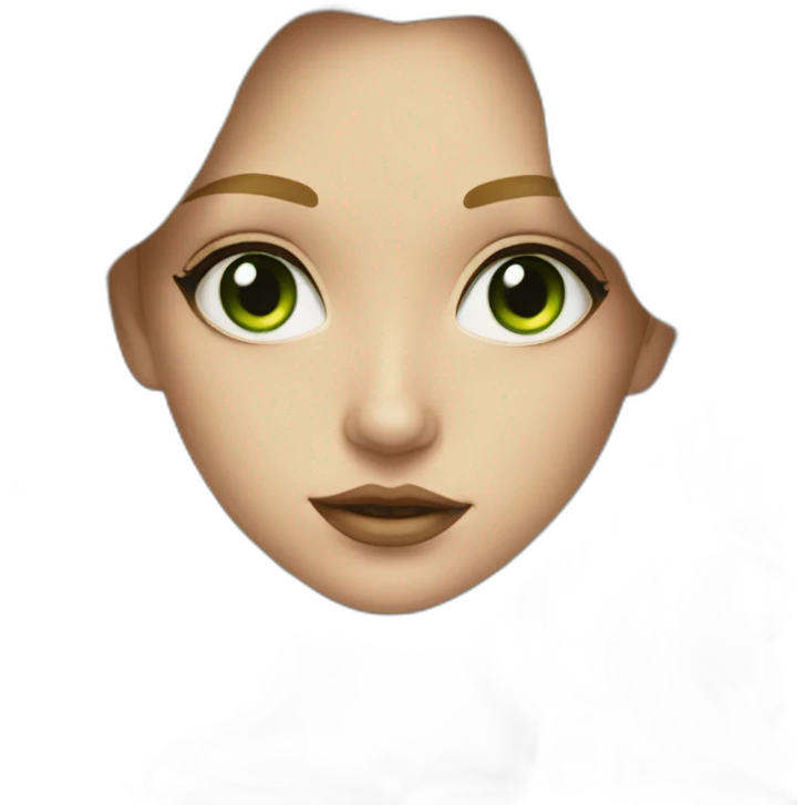 Realistic blonde girls green eyes green crop top emoji