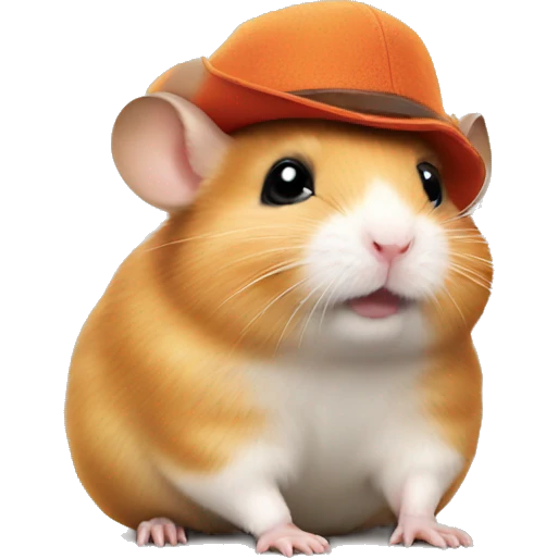 hamster wear hat emoji
