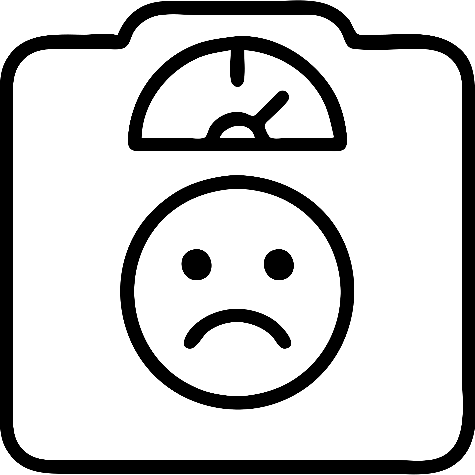 outlined icon of a scale with an unhappy face on the dial emoji