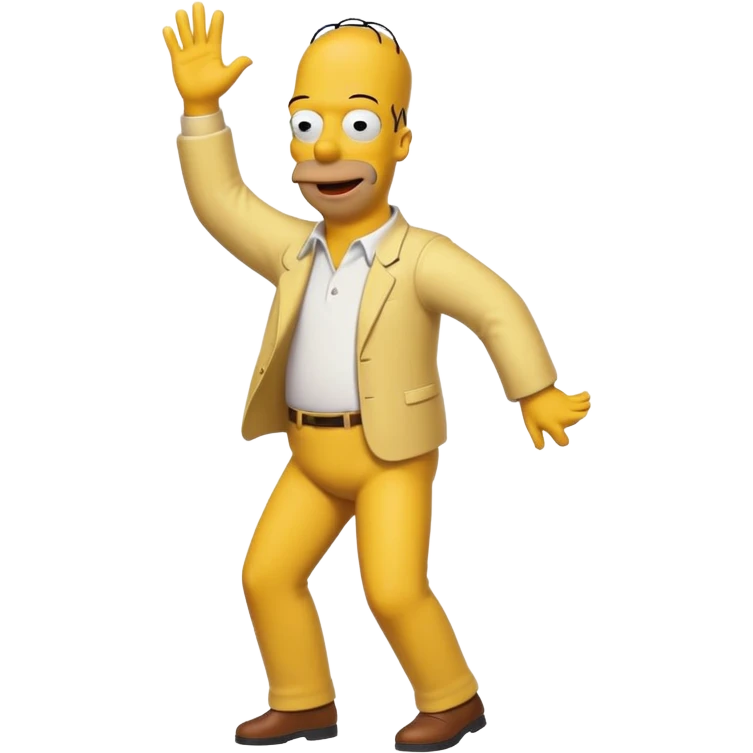homer simpson hitting the dougie emoji