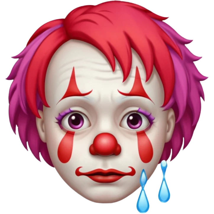 very sad clown emoji