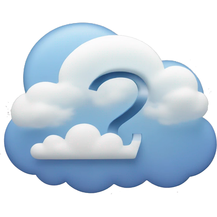 The letter "Y" is created by the shape of a cloud in the top-left corner of the image. emoji
