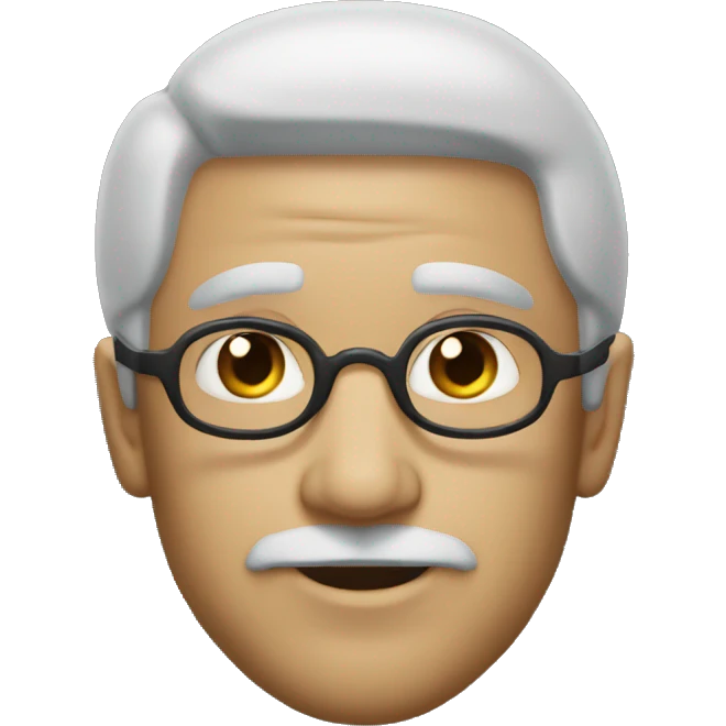 master with a soul patch below the lips emoji