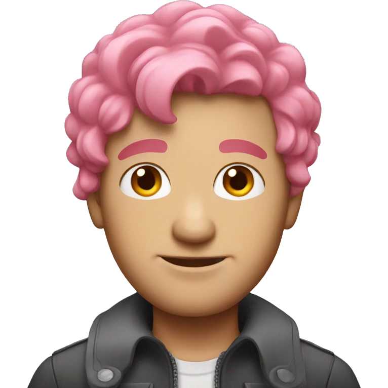A man with pink hair emoji
