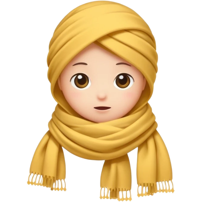 tiny star wrapped in scarf shivering cute emoji