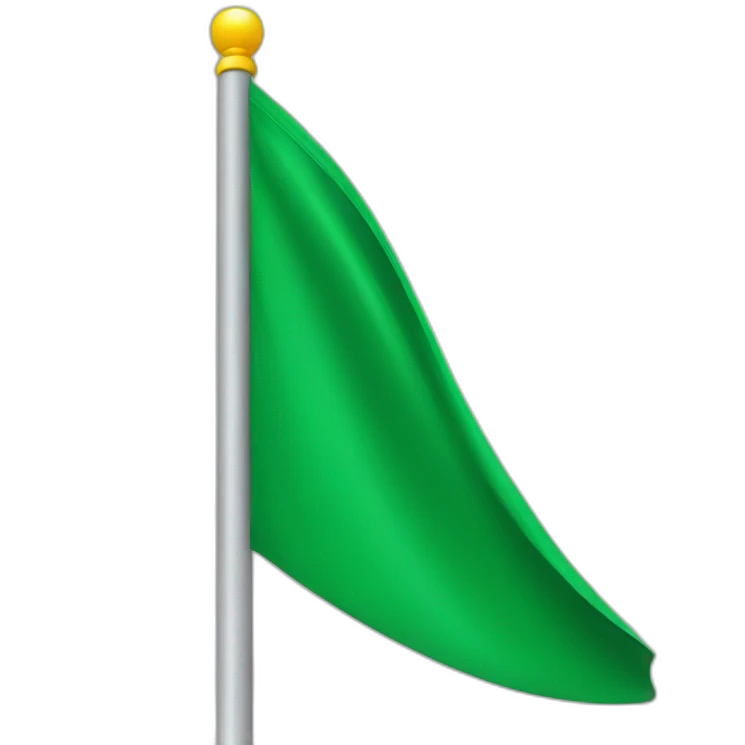 Plain Green flag  emoji