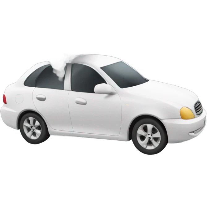 Car smoking  emoji