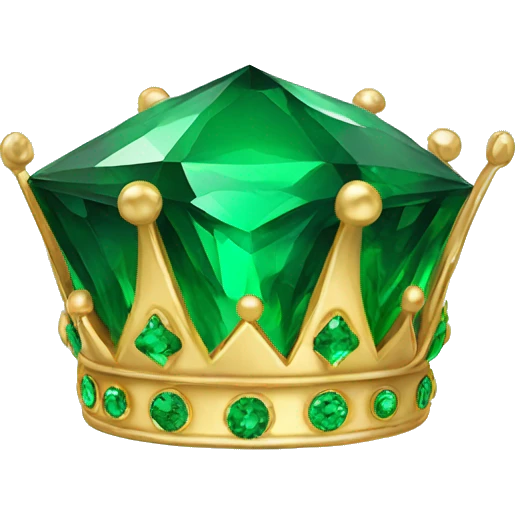 crown emerald color emoji