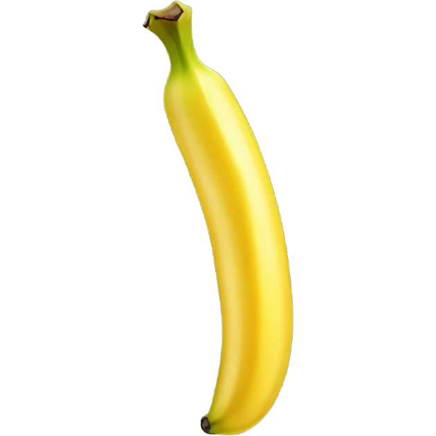 transparent yellow jelly banana shaped  emoji