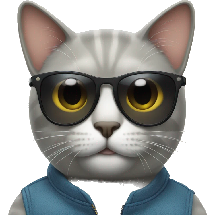 Cat with sunglasses emoji