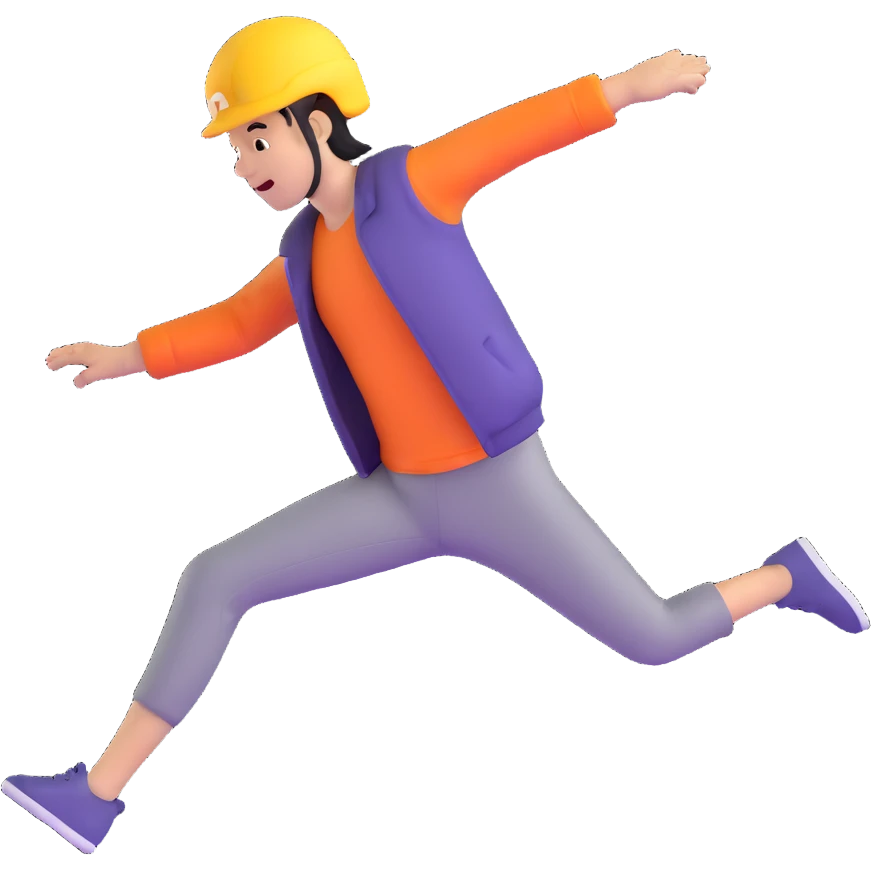 person in motion with energetic expression emoji
