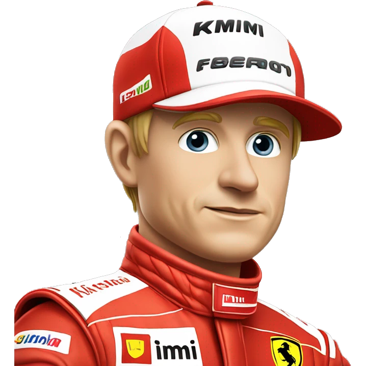 Kimi Räikkönen in his old Ferrari racing suit  emoji