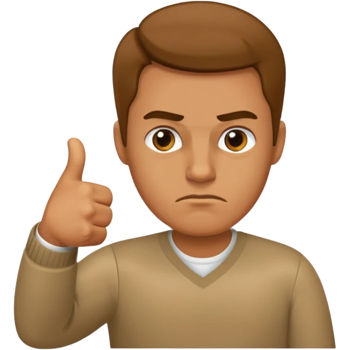 man giving a thumbs-down emoji