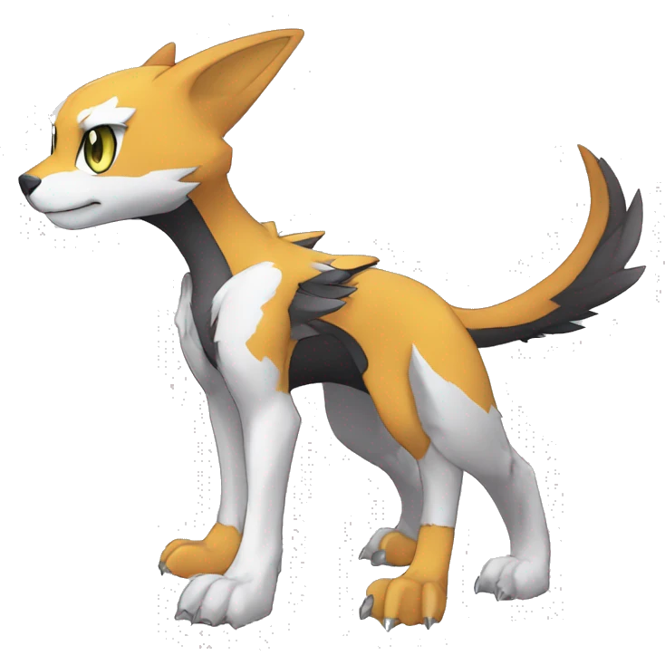 cute cool edgy beautiful m Digimon-Fakemon-animal full body emoji