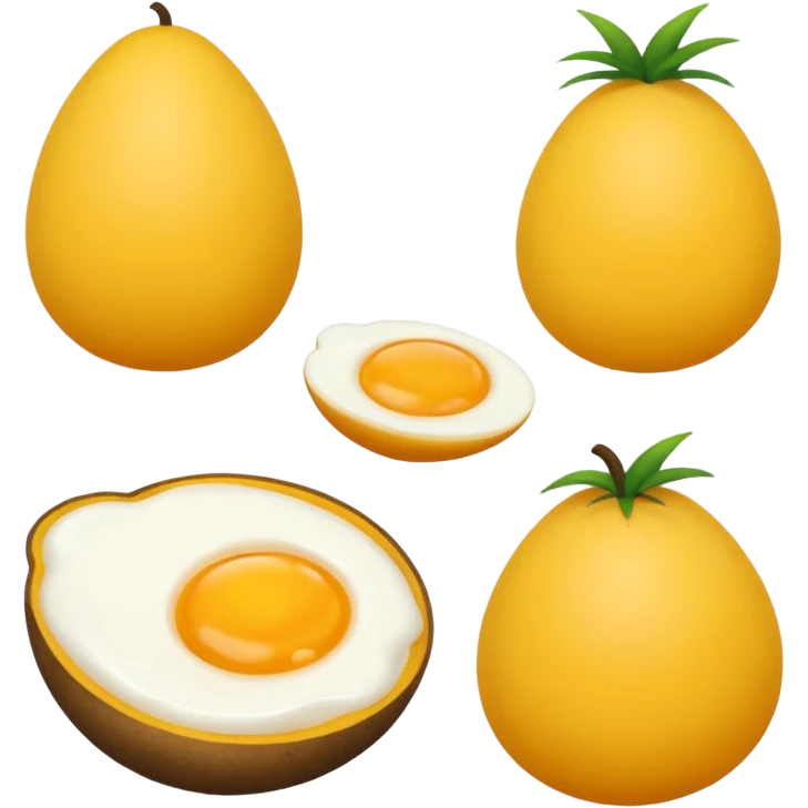 telur rebus semangkuk emoji