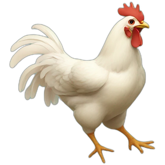 chicken flying while throwing eggs emoji
