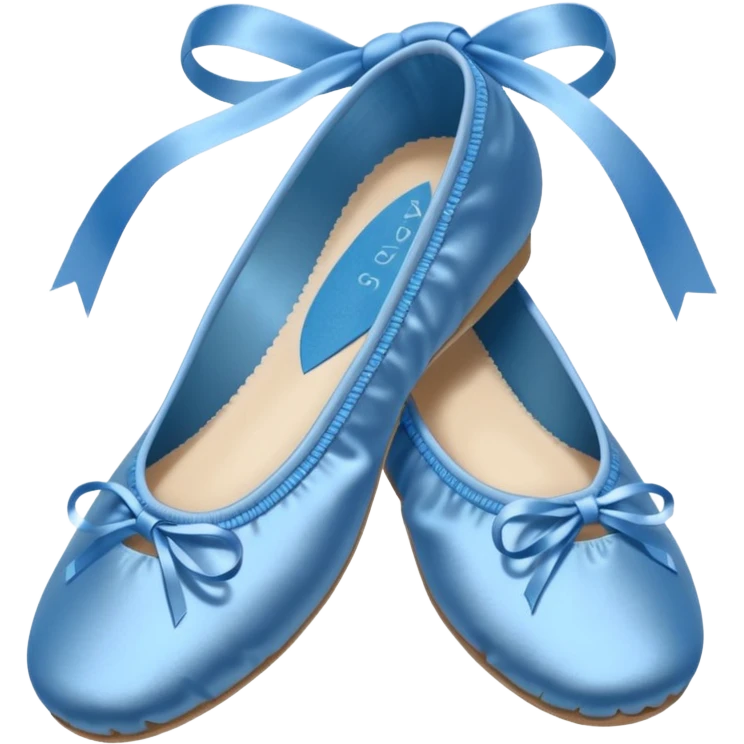 blue ballet shoes with laces emoji