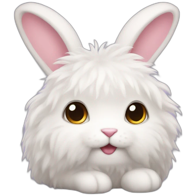 Fluffy bunny emoji