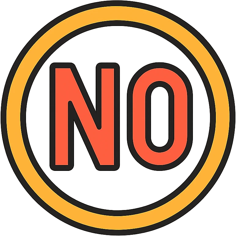 the word NO emoji