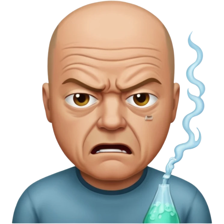 hank schrader vomiting on heisenberg emoji
