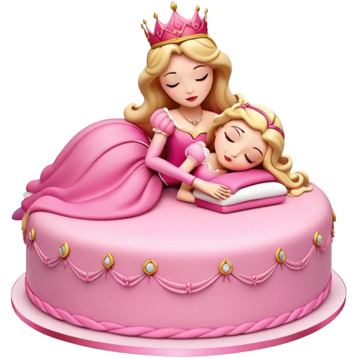 Sleeping beauty cake emoji