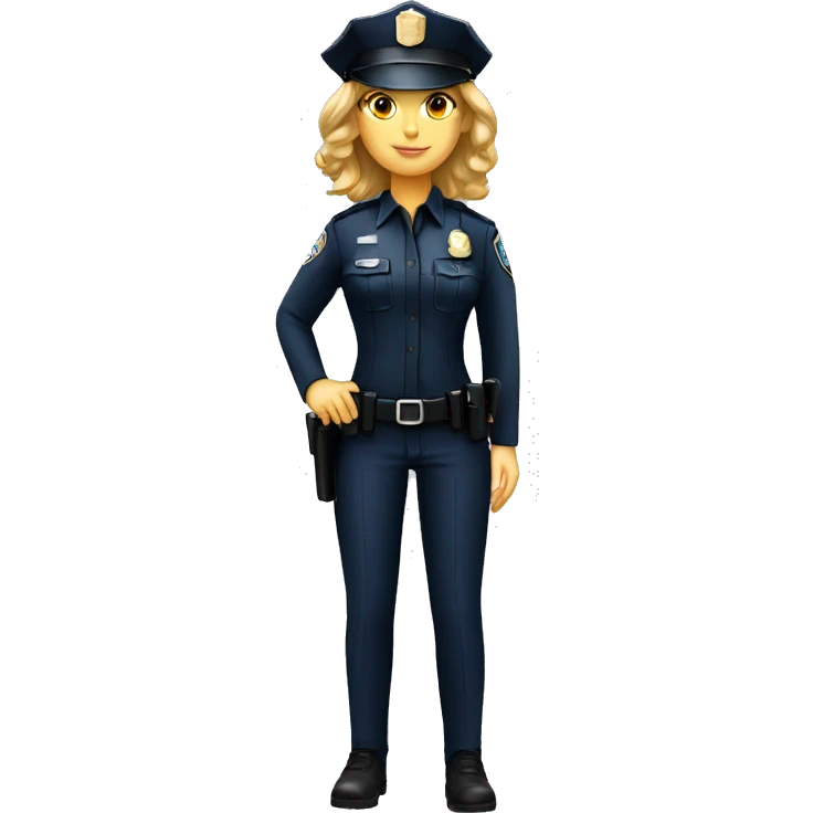 Female Caucasian cop full body  emoji